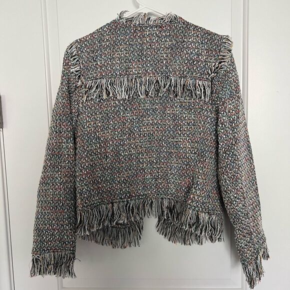 NWOT Need for Tweed Chic Frayed Multicolor Tweed Jacket - Picture 7 of 10